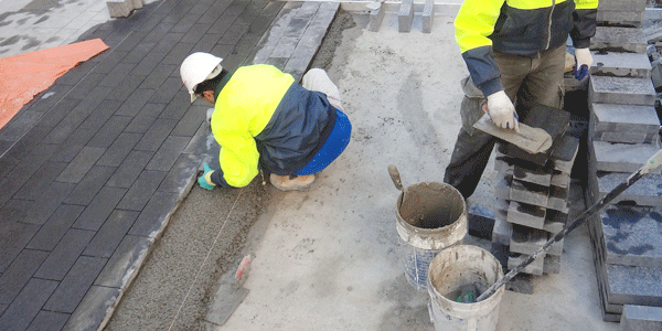 Paving Mortars and Grouts in modular pavements - workmanship