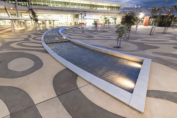 Adelaide Airport Paving Mortar and natural stone 